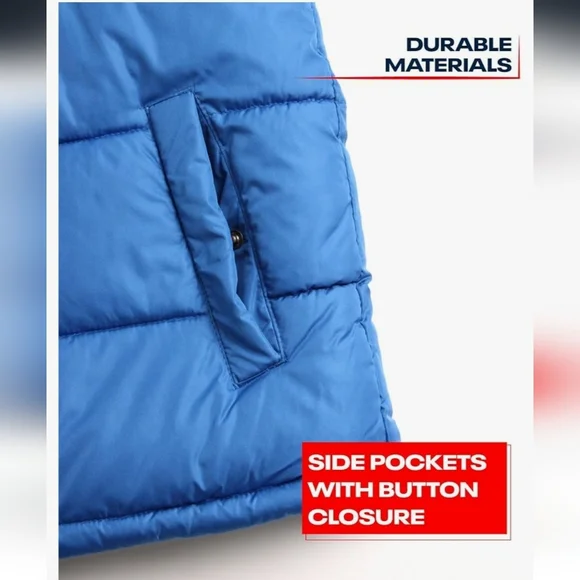 Reebok Boys Puffer Lightweight Quilted Full Zip Vest SIZE XL (18/20 Years) - Picture 6 of 9